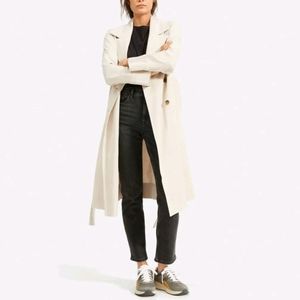 Everlane The Drape Trench Coat Jacket Sandstone Lightweight  Khaki Tan Med